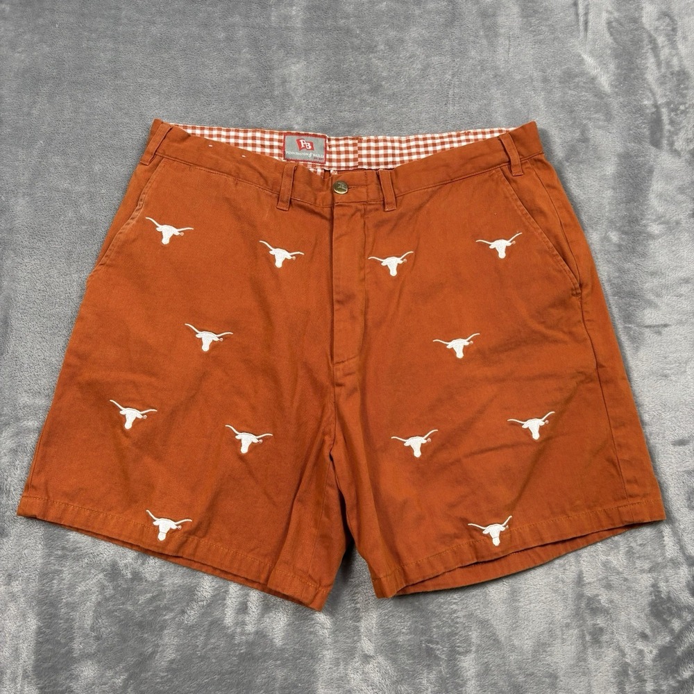 Texas Longhorns Shorts Mens 36 Orange NCAA Football Pennington & Bailes Stadium